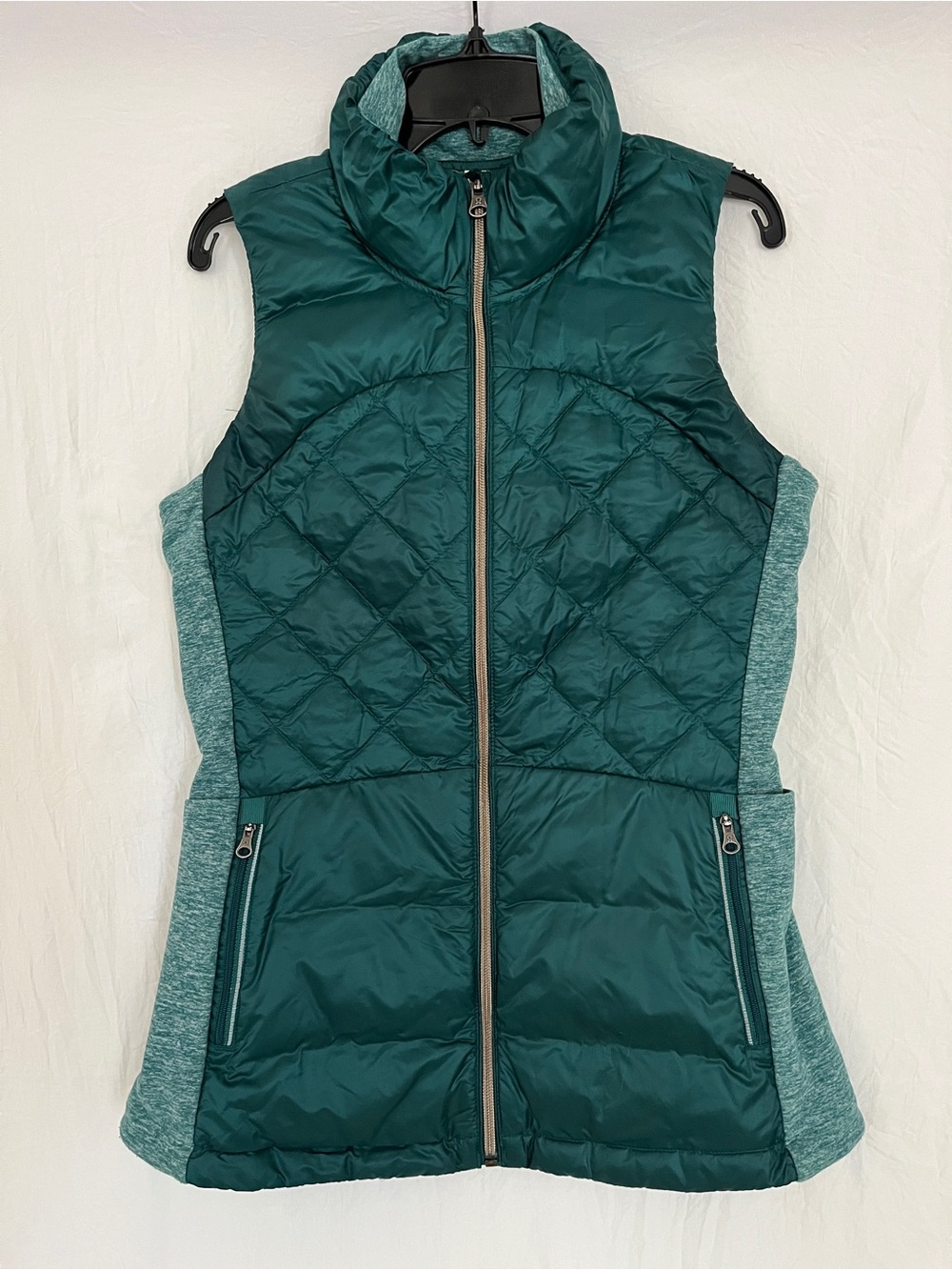 Lululemon Down For A Run Quilted Puffer Vest Forage Teal Green Size 6 EUC